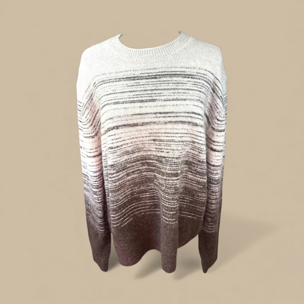 INDUSTRY REPUBLIC NWT Ombre Striped Knit Sweater Women's Size L/G‎ Beige Brown